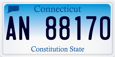 CT license plate AN88170