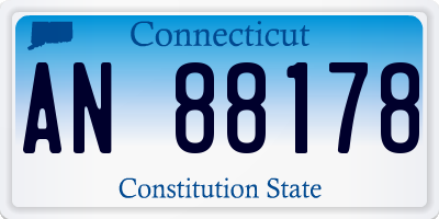CT license plate AN88178