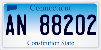 CT license plate AN88202