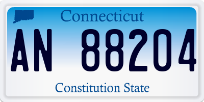 CT license plate AN88204