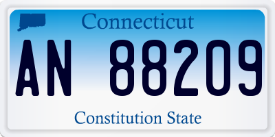 CT license plate AN88209