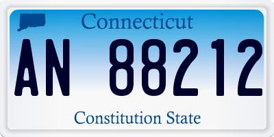 CT license plate AN88212