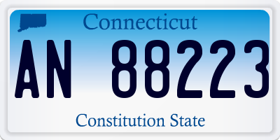CT license plate AN88223