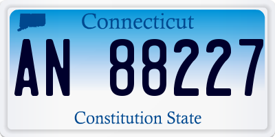 CT license plate AN88227
