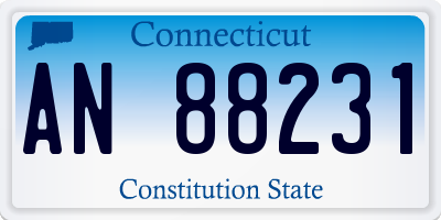 CT license plate AN88231