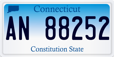 CT license plate AN88252