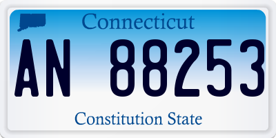CT license plate AN88253