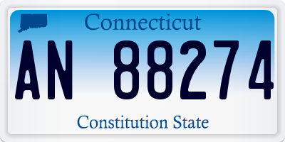 CT license plate AN88274
