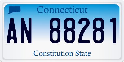 CT license plate AN88281