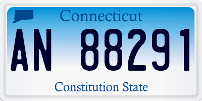 CT license plate AN88291