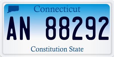 CT license plate AN88292