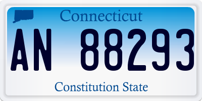 CT license plate AN88293