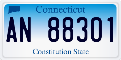 CT license plate AN88301