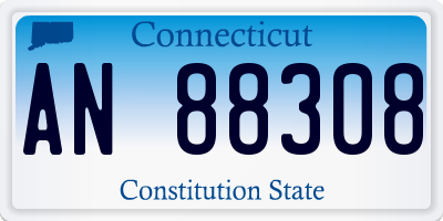 CT license plate AN88308