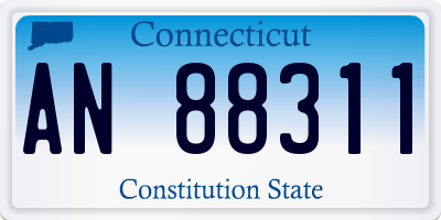 CT license plate AN88311