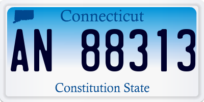 CT license plate AN88313