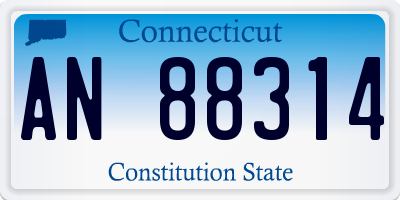 CT license plate AN88314