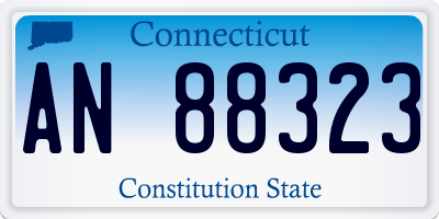 CT license plate AN88323