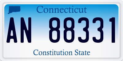 CT license plate AN88331
