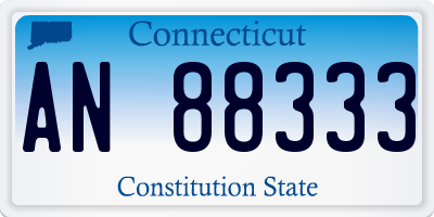 CT license plate AN88333
