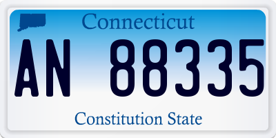 CT license plate AN88335