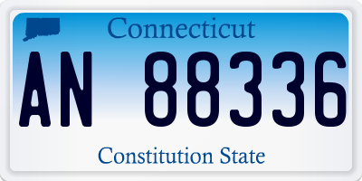 CT license plate AN88336