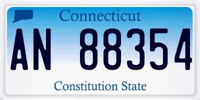 CT license plate AN88354