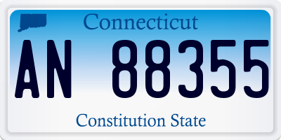 CT license plate AN88355