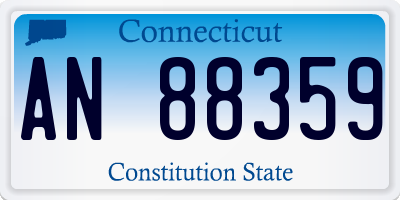 CT license plate AN88359