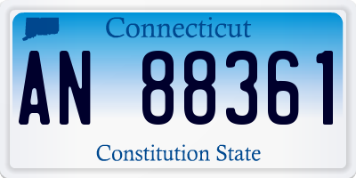 CT license plate AN88361