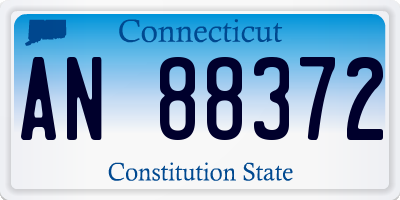 CT license plate AN88372