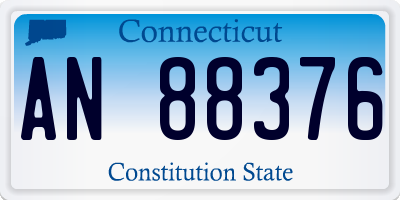 CT license plate AN88376