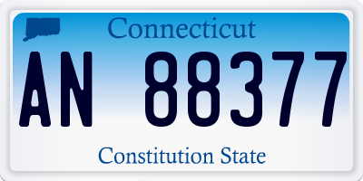 CT license plate AN88377