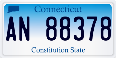 CT license plate AN88378