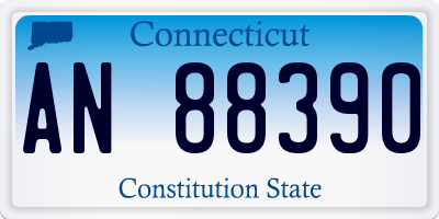 CT license plate AN88390