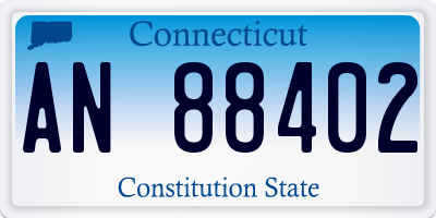 CT license plate AN88402