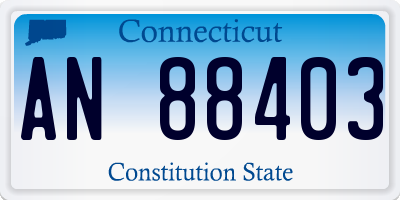 CT license plate AN88403