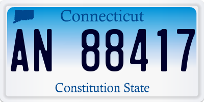 CT license plate AN88417