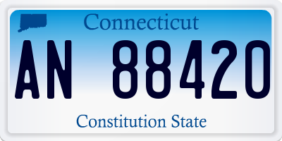 CT license plate AN88420