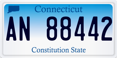 CT license plate AN88442