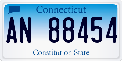 CT license plate AN88454