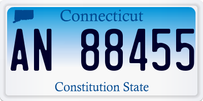 CT license plate AN88455