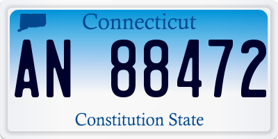 CT license plate AN88472