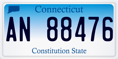 CT license plate AN88476