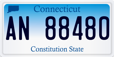 CT license plate AN88480