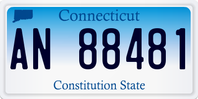 CT license plate AN88481