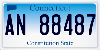 CT license plate AN88487