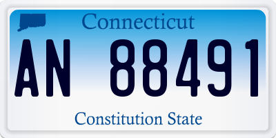 CT license plate AN88491