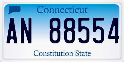 CT license plate AN88554