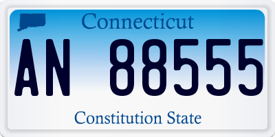 CT license plate AN88555